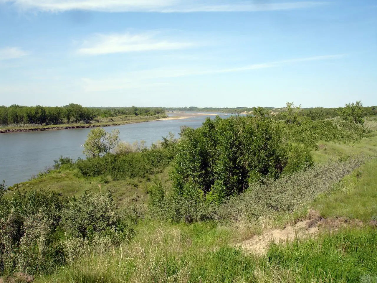 South Saskatchewan River valley looking north